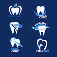 Vecteur gratuit logotypes dentaires