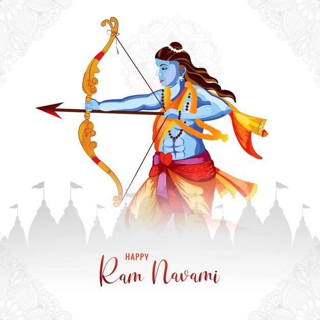 Lord shree ram navami festival souhaite fond de carte