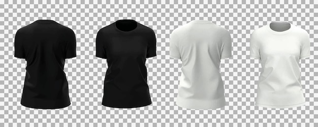 Lot De T-shirts Femme Blanc Et Noir