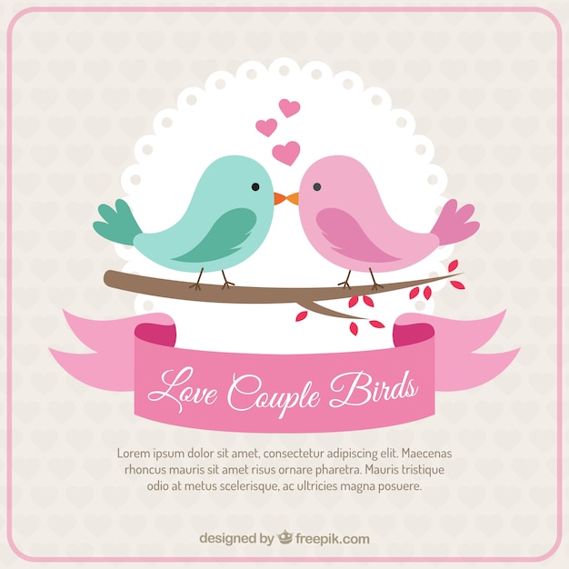 Love Couple D'oiseaux