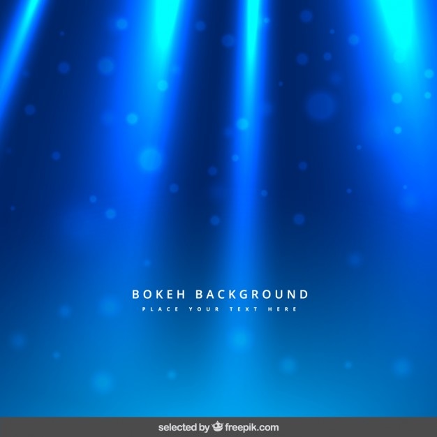 Lumières bleues et fond bokeh