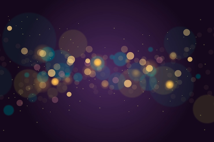 Vecteur gratuit lumières de bokeh sur fond sombre