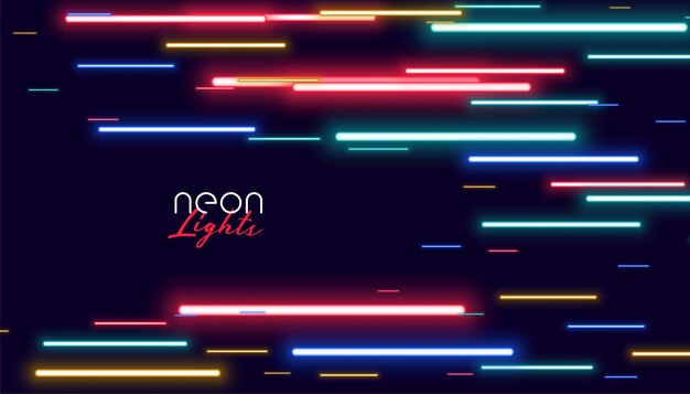 Lumières colorées de vitesse de néon