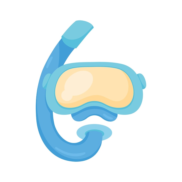 Vecteur gratuit lunettes pour aventure sous-marine