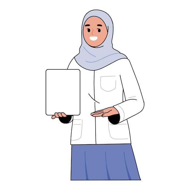 Vecteur gratuit des lycéennes portant le hijab
