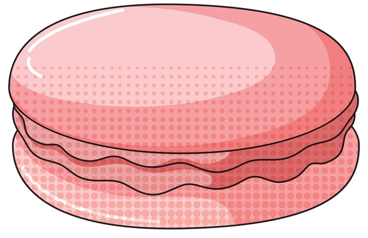 Vecteur gratuit macaron sur fond blanc