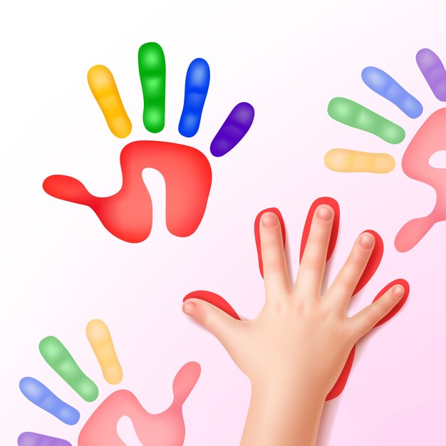 Vecteurs Bebe Empreinte Main Gratuits 30 Illustrations Format Ai Eps
