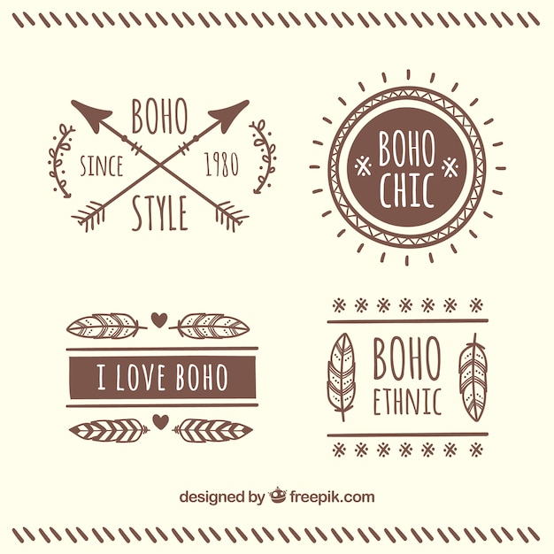 Main Boho Dessinée Stickers Décoratifs