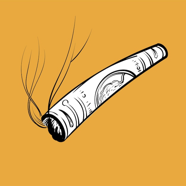 Main dessin illustration du concept de finance
