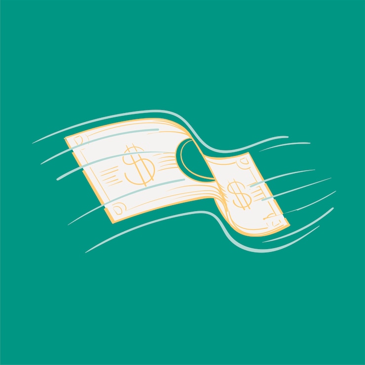 Vecteur gratuit main, dessin, illustration, de, finance, concet