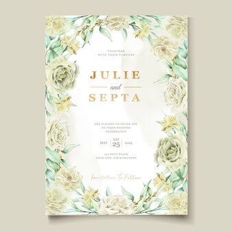 Main élégante dessin invitation de mariage design floral