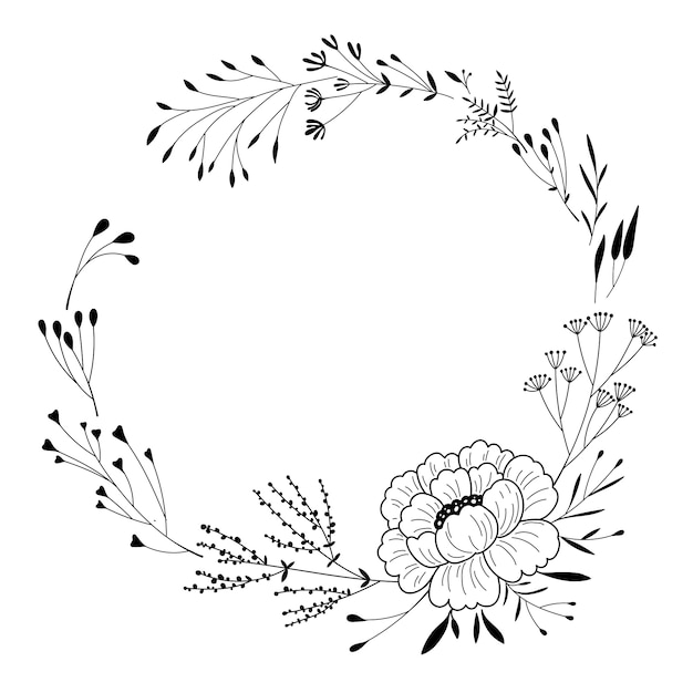 Main floral dessinée