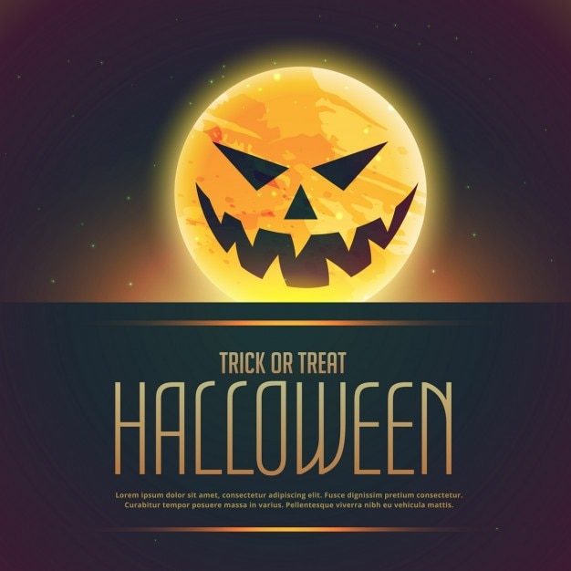 Vecteur gratuit mal halloween ghost sur lune fond