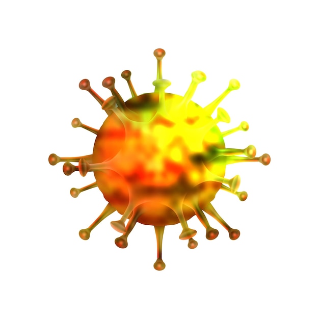 Maladie à coronavirus titre nouvelles pandémie mondiale Illustration vectorielle avec symbole de virus abstrait conception de maillage filaire low poly isolé sur fond bleu