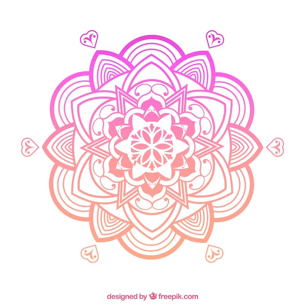 Mandala coloré avec style dégradé