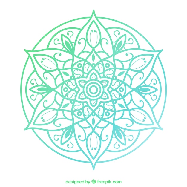 Mandala coloré avec style dégradé