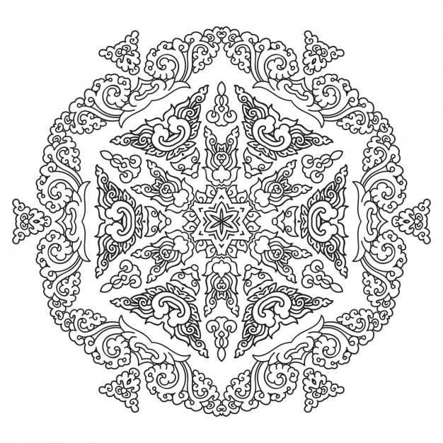 Vecteur gratuit mandala conception de fond