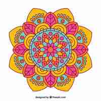 Vecteur gratuit mandala avec des couleurs