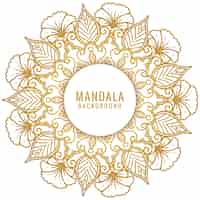 Vecteur gratuit mandala doré décoratif sur fond blanc