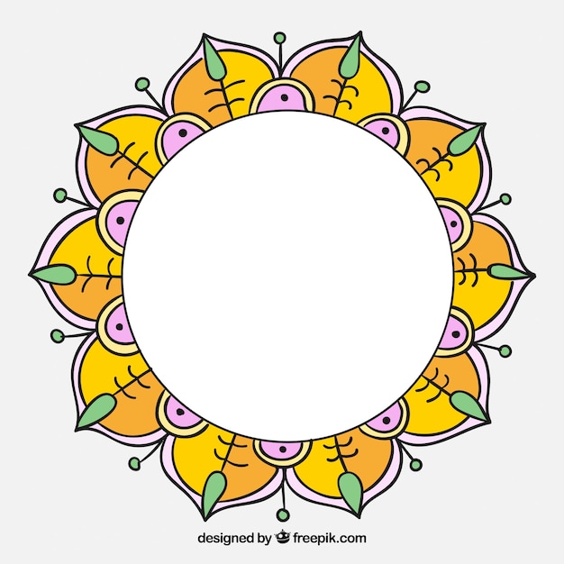 Vecteur gratuit mandala floral décoratif