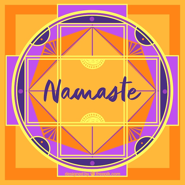 Vecteur gratuit mandala namaste background in flat design