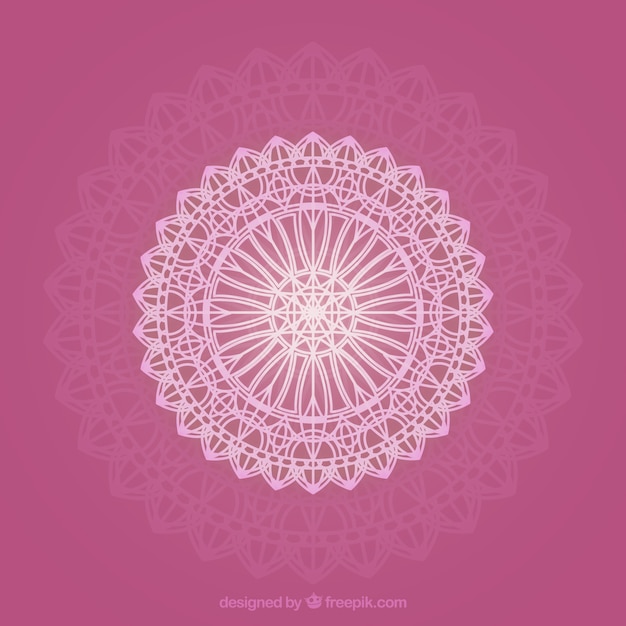 mandala ornementale sur fond rose