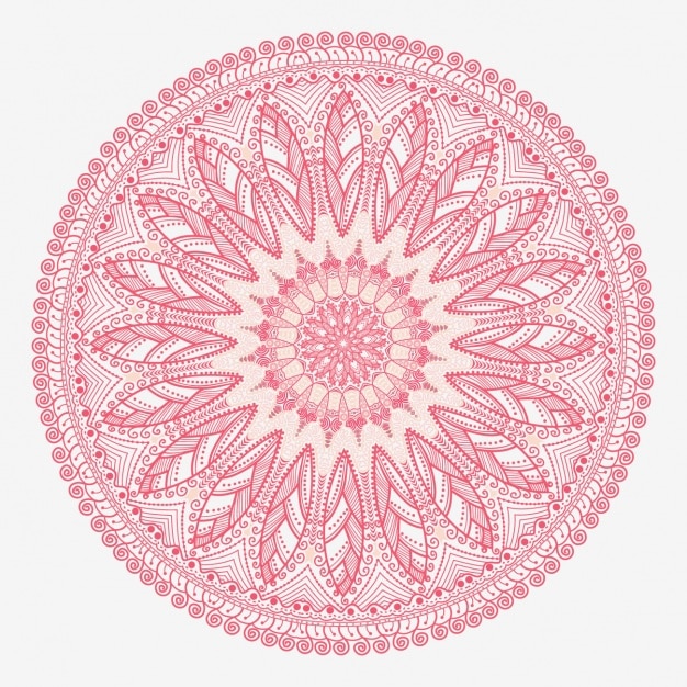 Vecteur gratuit mandala rose