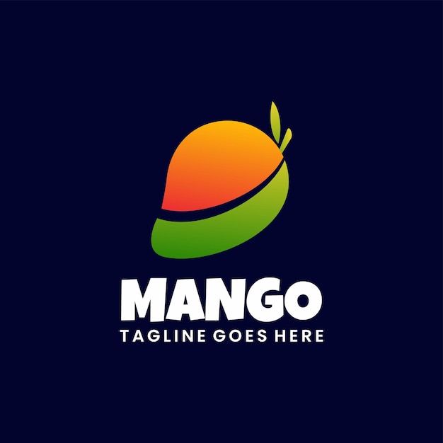 Vecteur gratuit mangue illustration logo design coloré