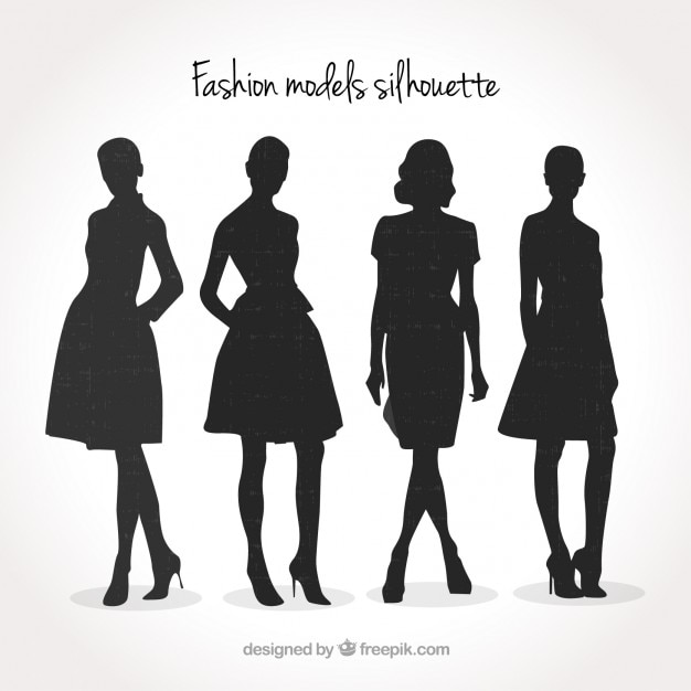 Vecteur gratuit les mannequins pack silhouette