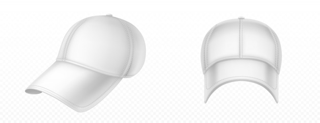 Vecteur gratuit maquette de casquette de baseball blanche vierge