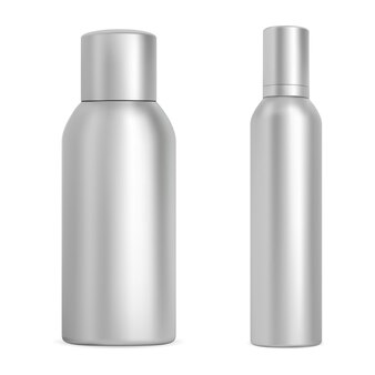 Maquette de flacon pulvérisateur aérosol canette de déodorant vide bouteille de désodorisant aérosol en aluminium