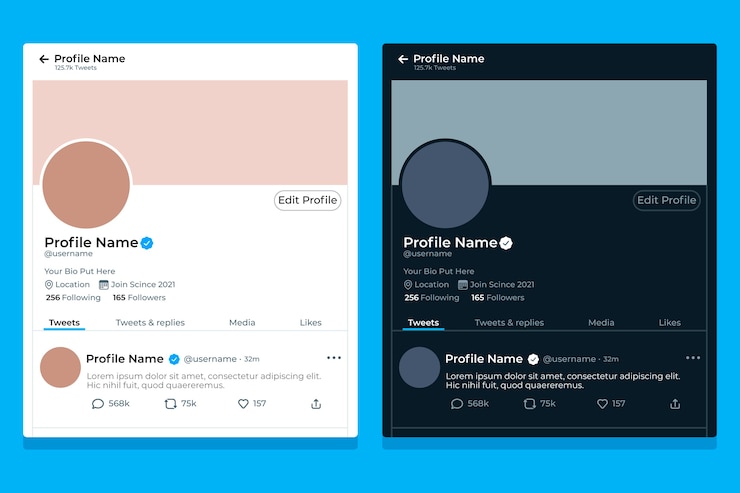 Vecteur gratuit maquette de tweet au design plat