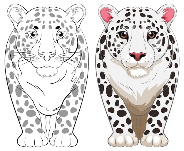 Vecteur gratuit marche de dessin animé de tigre blanc