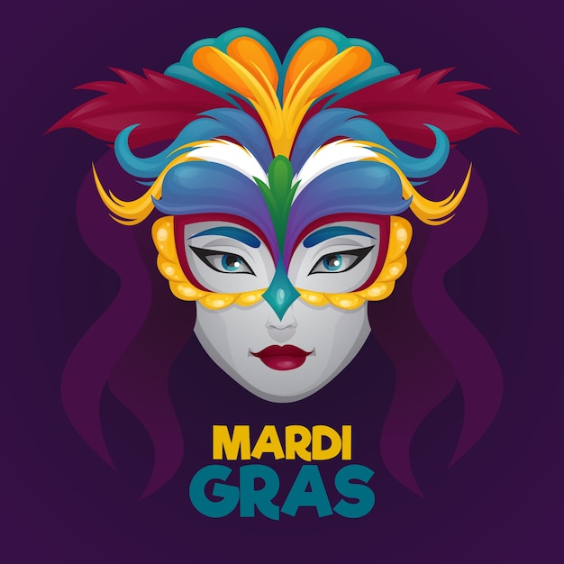 Vecteur gratuit mardi gras dessiné à la main