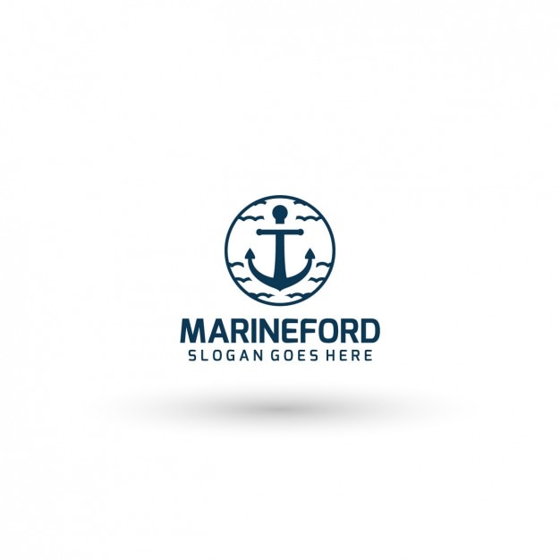 Vecteur gratuit marine company logo template