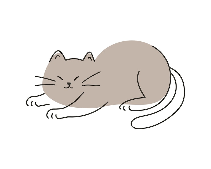 Vecteur gratuit mascotte de chat domestique