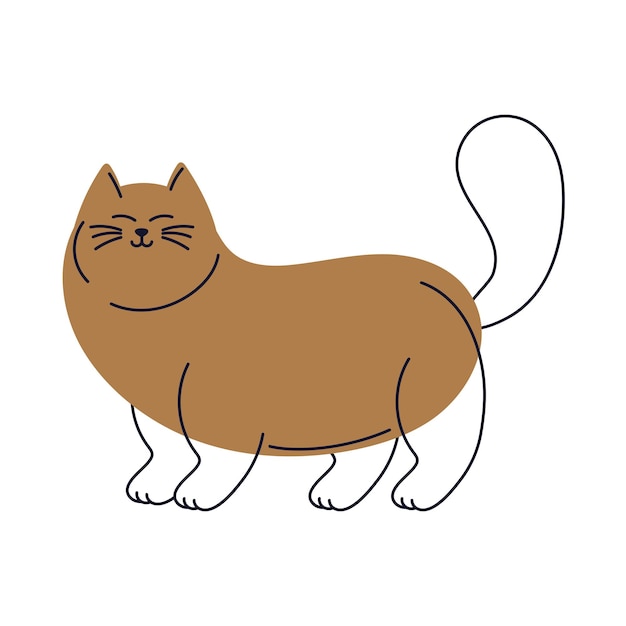 Vecteur gratuit mascotte de chat avec des taches