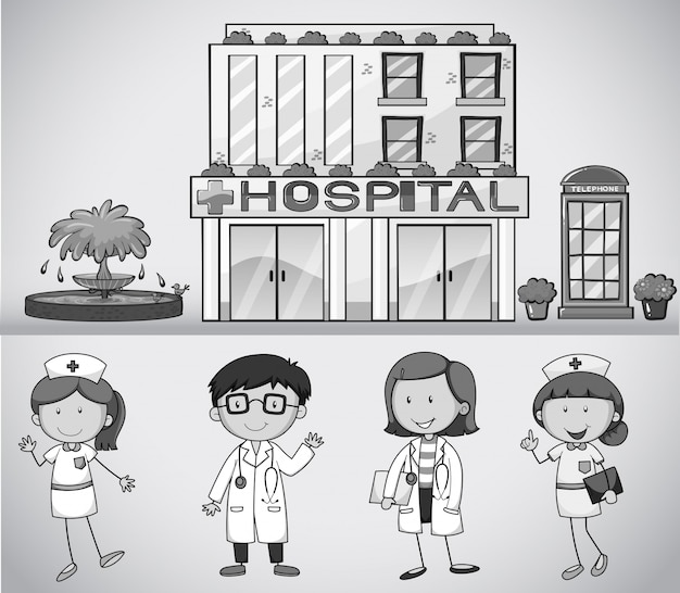 Médecins Et Infirmières Travaillant à L'hôpital