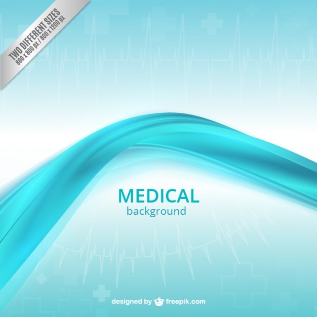 Vecteur gratuit medical background avec la vague bleue