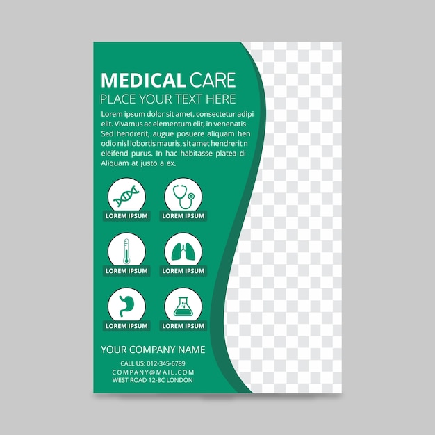 Vecteur gratuit medical care flyer design