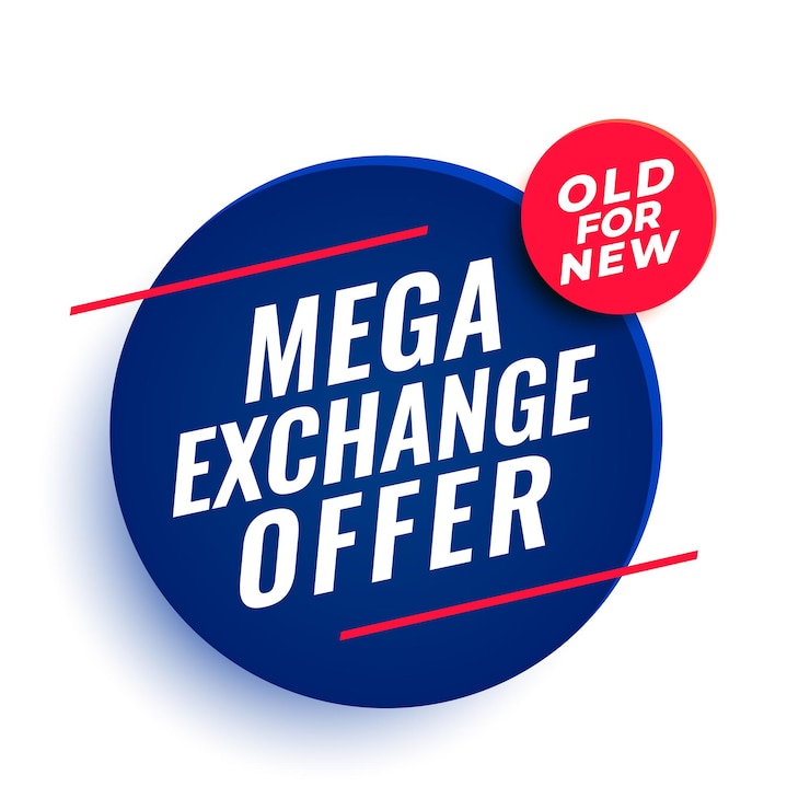 Vecteur gratuit méga échange offre un design de bannière moderne