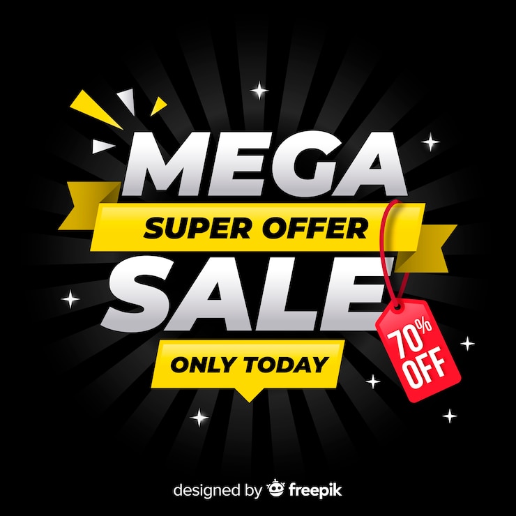 Vecteur gratuit mega fond d&#39;offre