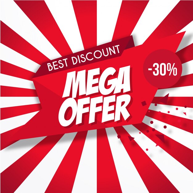 Mega offre bannière rouge