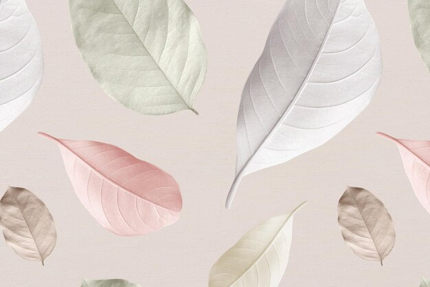 Mélange de ressources de conception de feuilles pastel