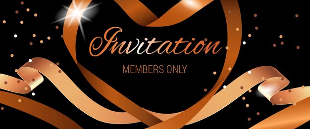 Membres d&#39;invitation uniquement lettrage