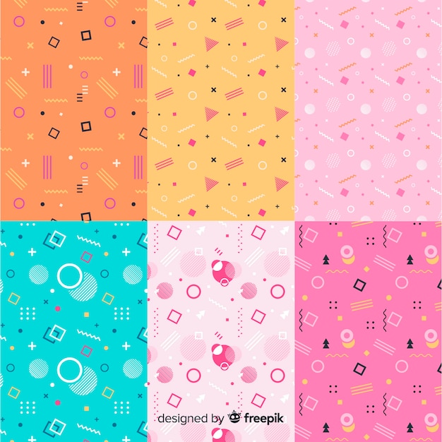 Memphis Seamless Pattern Pack