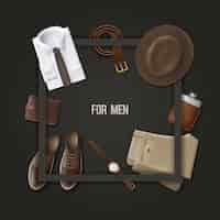 Vecteur gratuit men wear fashion concept