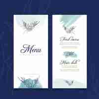 Vecteur gratuit menu anniversaire de mariage