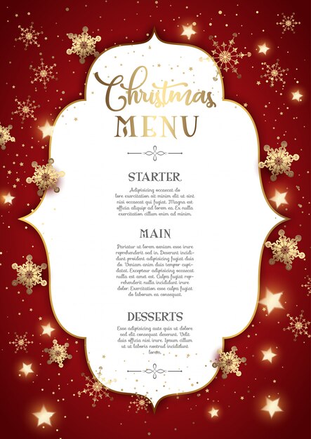 Menu de décoration de Noël