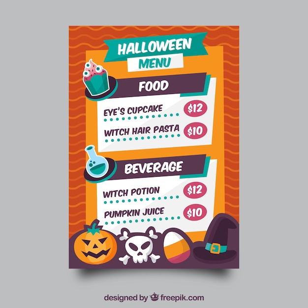 Menu Du Restaurant Halloween